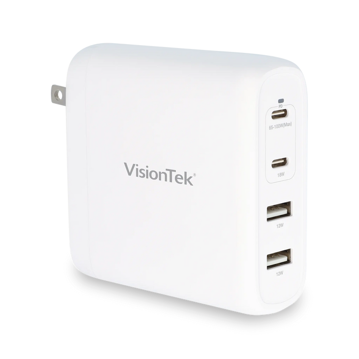 VisionTek 100W GaN II Power Adapter - 4 Port