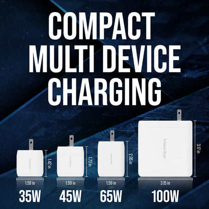 VisionTek 45W GaN II Power Adapter - 2 Port